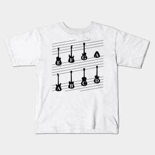 Alphabetic Musical Notes Kids T-Shirt